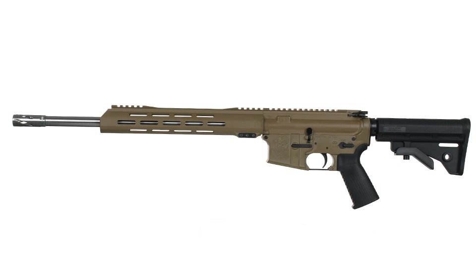 BC-15 .223 Wylde Flat Dark Earth Cerakote Rifle, 16" Stainless Heavy Barrel, 1:8 Twist, Forged Lower, Carbine Length Gas System, MLOK Split Rail