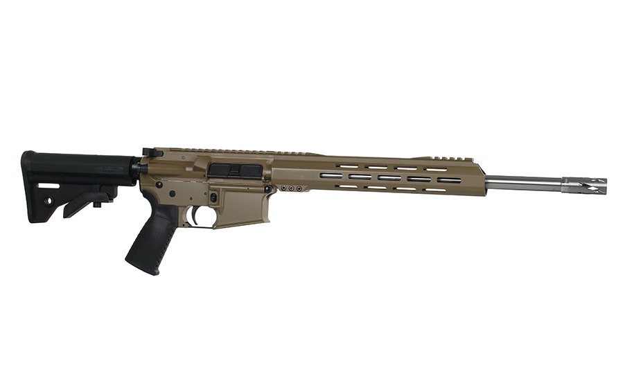 BC-15 .223 Wylde Flat Dark Earth Cerakote Rifle, 16" Stainless Heavy Barrel, 1:8 Twist, Forged Lower, Carbine Length Gas System, MLOK Split Rail