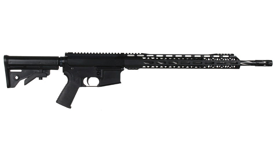 BC-15 .223 Wylde Left Side Charging Complete Rifle, 18" Black Nitride Stainless Heavy Barrel, 1:8 Twist, Mid Length Length Gas System, 15" M-LOK Rail