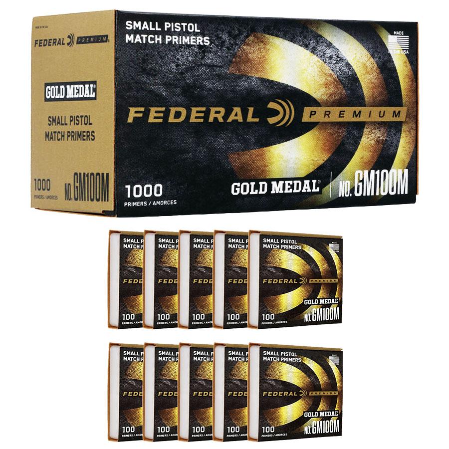 FEDERAL PREMIUM GOLD MEDAL MATCH CENTERFIRE GM SMALL PISTOL PRIMER 1000CT
