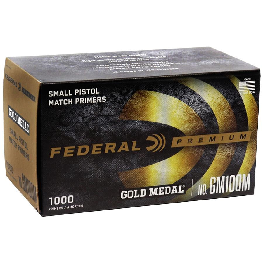 FEDERAL PREMIUM GOLD MEDAL MATCH CENTERFIRE GM SMALL PISTOL PRIMER 1000CT