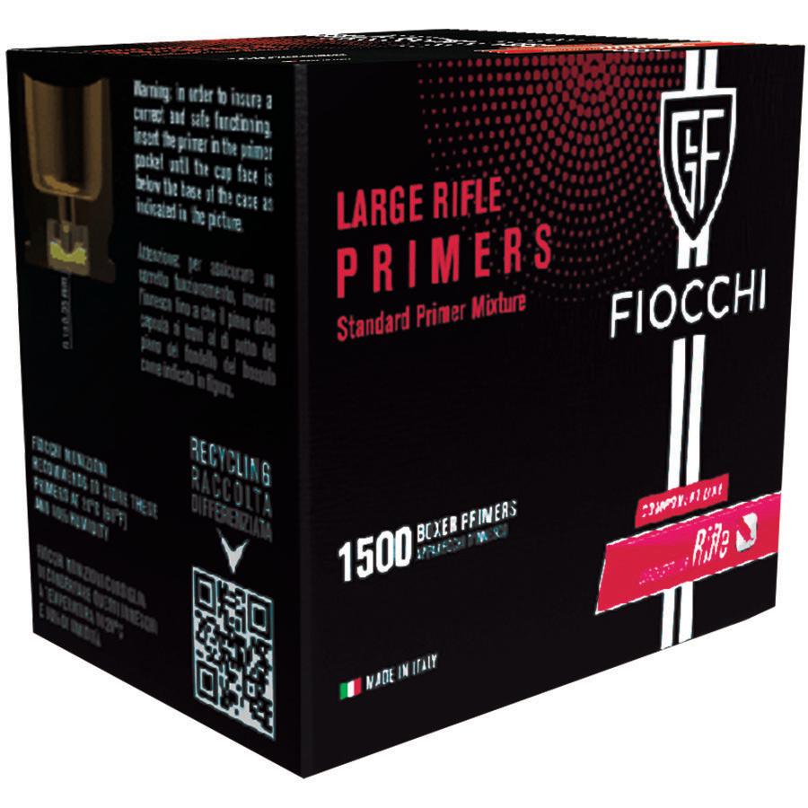 Fiocchi Large Rifle Primers 1,500 per Box