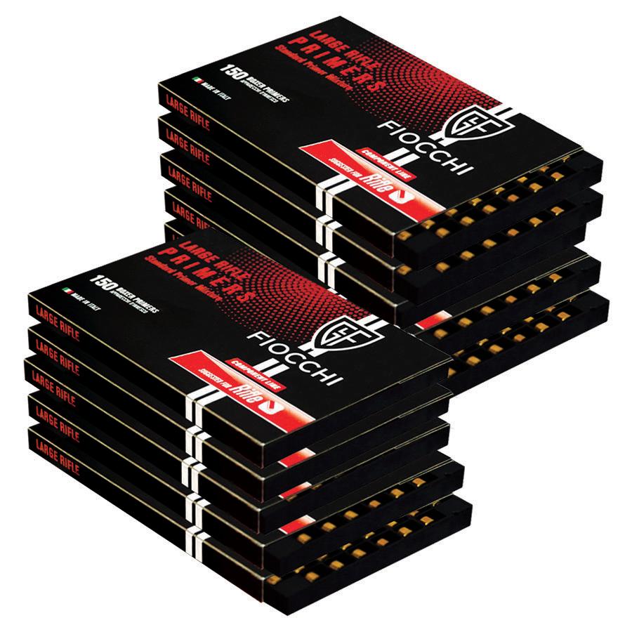 Fiocchi Large Rifle Primers 1,500 per Box