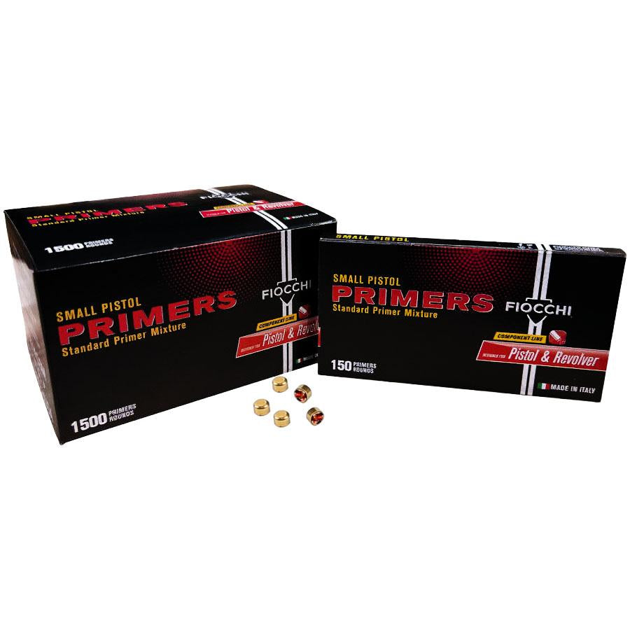 Fiocchi Small Pistol Primers 1,500 per Box