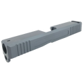 Custom G19 Stripped Slide w/ Serrations For Glock 19 Style Pistol - Cerakote Sniper Grey