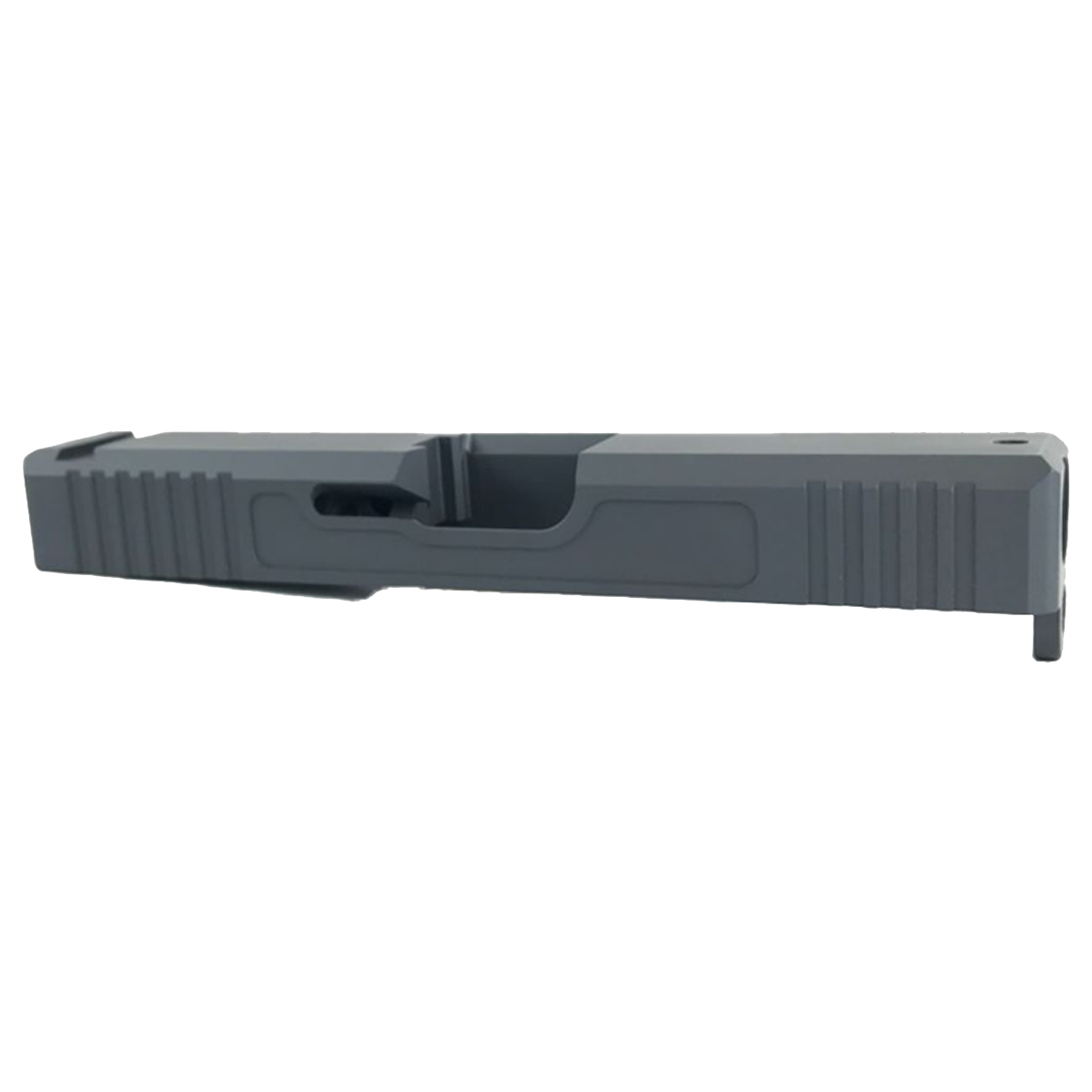Custom G19 Stripped Slide w/ Serrations For Glock 19 Style Pistol - Cerakote Sniper Grey