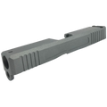 Custom G19 Stripped Slide w/ Serrations For Glock 19 Style Pistol- Cerakote TUNGSTEN