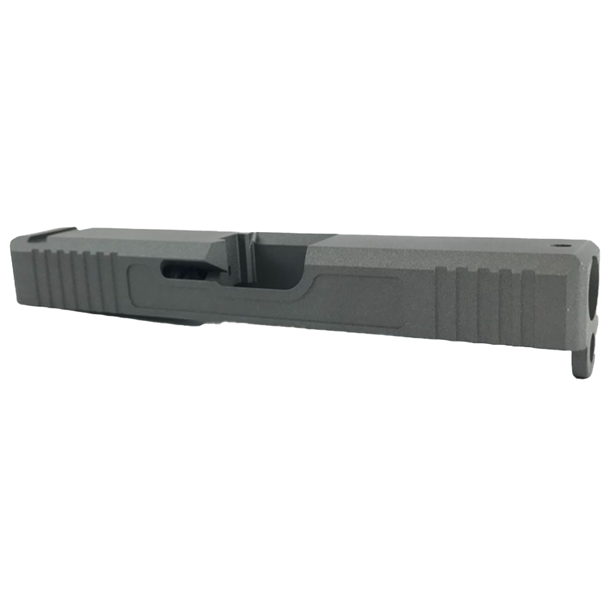 Custom G19 Stripped Slide w/ Serrations For Glock 19 Style Pistol- Cerakote TUNGSTEN