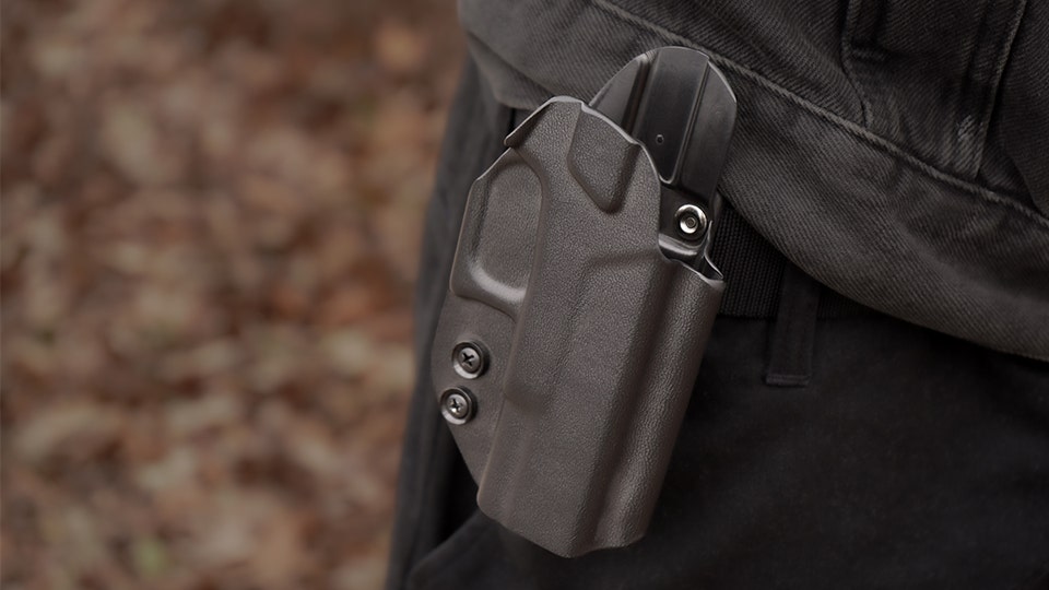 Bucks Holsters Grizzly 102 OWB, Kydex Holster w/Combat Loop, Black