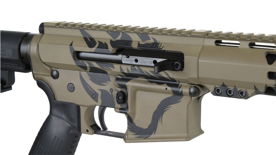 BC-15 .350 Legend "Grizzly Ridge" Cerakote Right Side Charging Complete Rifle, 18" Parkerized Heavy Barrel, 1:16 Twist, Carbine Length Gas System, 15" M-LOK Rail