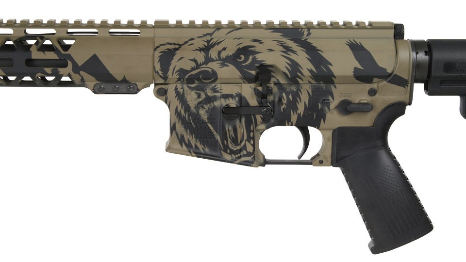 BC-15 .350 Legend "Grizzly Ridge" Cerakote Right Side Charging Complete Rifle, 18" Parkerized Heavy Barrel, 1:16 Twist, Carbine Length Gas System, 15" M-LOK Rail