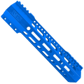 AR10 / LR .308 10" Custom Hybrid Top Cut MLOK Handguard D-Front - Flame Blue