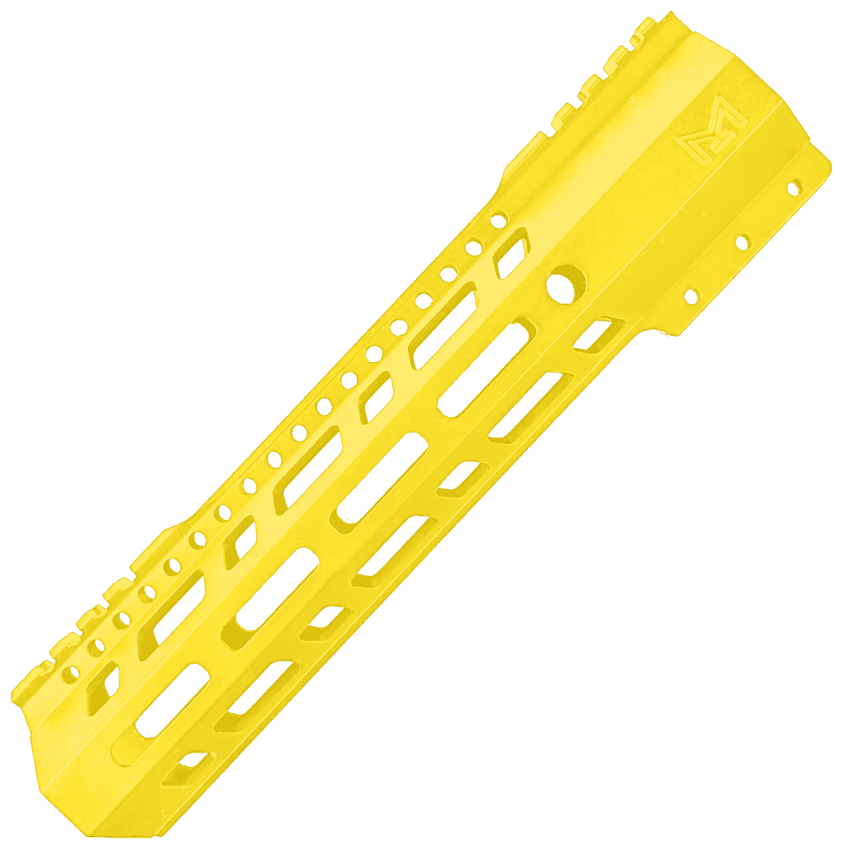 AR10 / LR .308 10" Custom Hybrid Top Cut MLOK Handguard D-Front - Lemon Zest