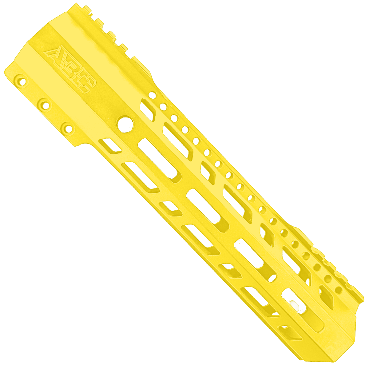 AR10 / LR .308 10" Custom Hybrid Top Cut MLOK Handguard D-Front - Lemon Zest