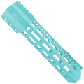 AR10 / LR .308 10" Custom Hybrid Top Cut MLOK Handguard D-Front - Robins Egg Blue