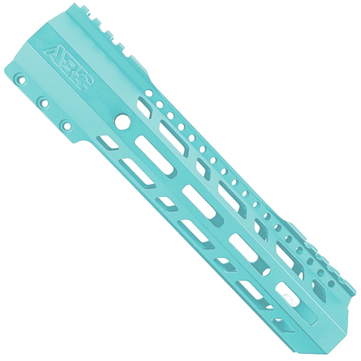 AR10 / LR .308 10" Custom Hybrid Top Cut MLOK Handguard D-Front - Robins Egg Blue