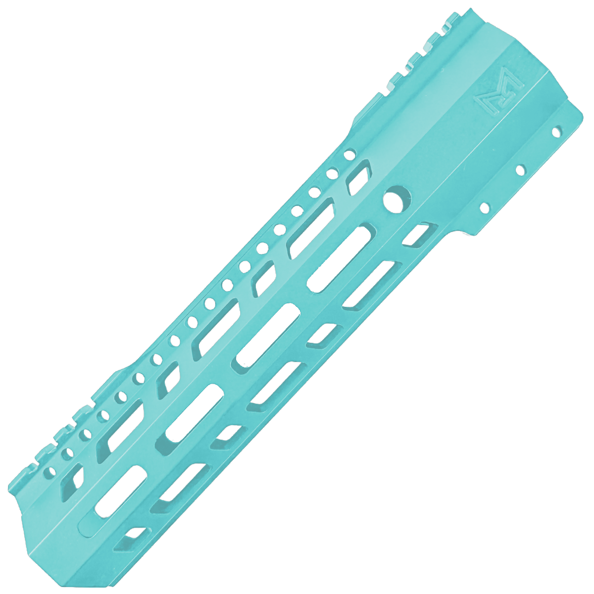 AR10 / LR .308 10" Custom Hybrid Top Cut MLOK Handguard D-Front - Robins Egg Blue