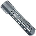 AR10 / LR .308 10" Custom Hybrid Top Cut MLOK Handguard D-Front - Sniper Gray