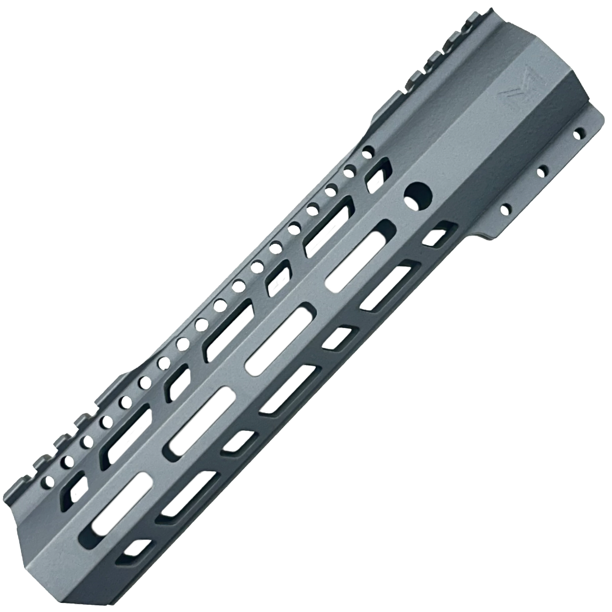AR10 / LR .308 10" Custom Hybrid Top Cut MLOK Handguard D-Front - Sniper Gray