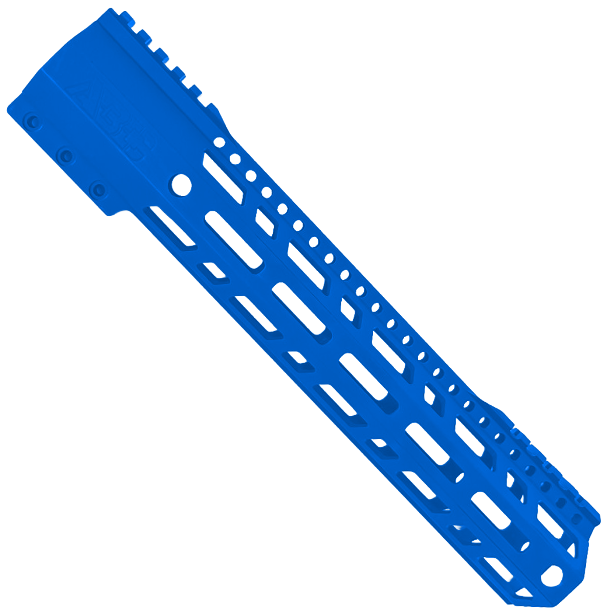 AR10 / LR .308 12" Custom Hybrid Top Cut MLOK Handguard D-Front - Flame Blue