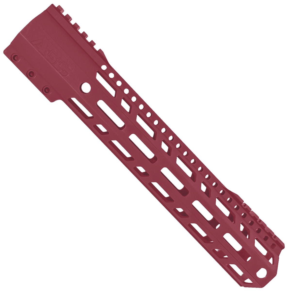 AR10 / LR .308 12" Custom Hybrid Top Cut MLOK Handguard D-Front - Cranberry Frost