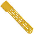 AR10 / LR .308 12" Custom Hybrid Top Cut MLOK Handguard D-Front - Gold
