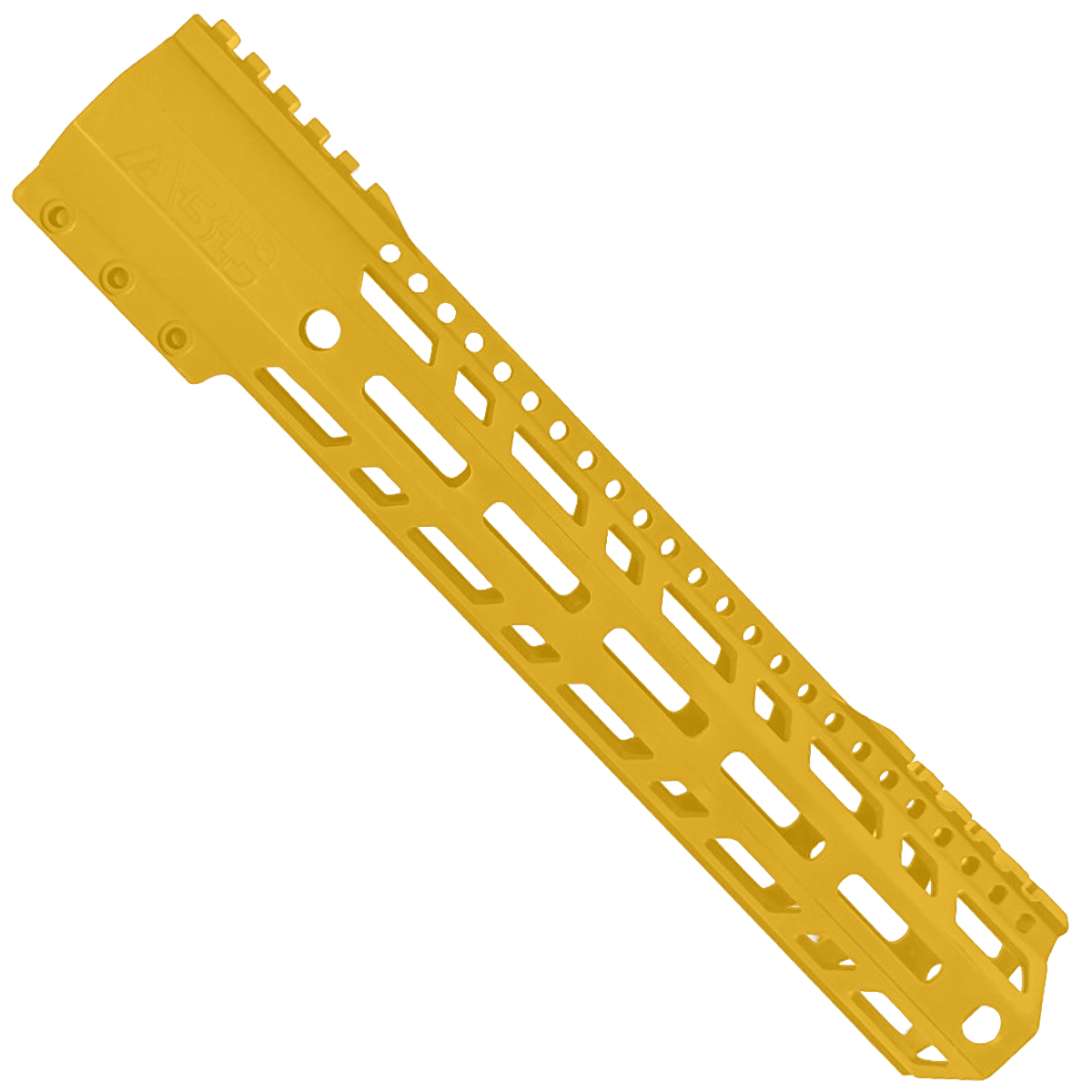 AR10 / LR .308 12" Custom Hybrid Top Cut MLOK Handguard D-Front - Gold