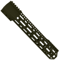 AR10 / LR .308 12" Custom Hybrid Top Cut MLOK Handguard D-Front - Magpul ODG
