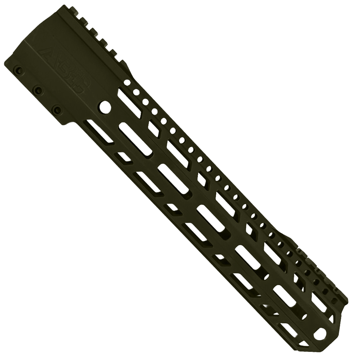 AR10 / LR .308 12" Custom Hybrid Top Cut MLOK Handguard D-Front - Magpul ODG