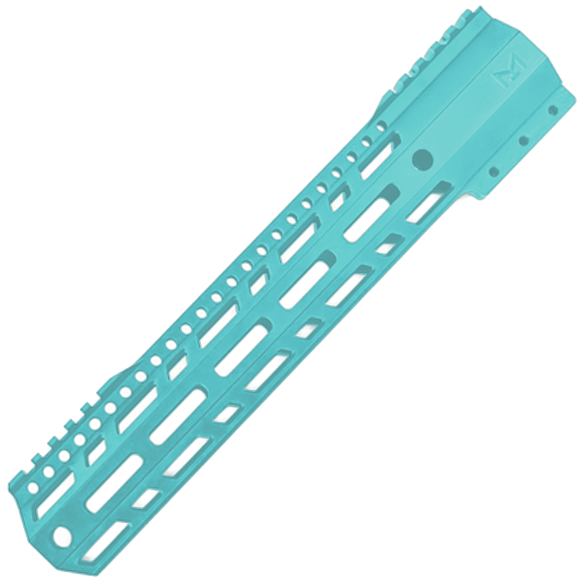 AR10 / LR .308 12" Custom Hybrid Top Cut MLOK Handguard D-Front - Robins Egg Blue