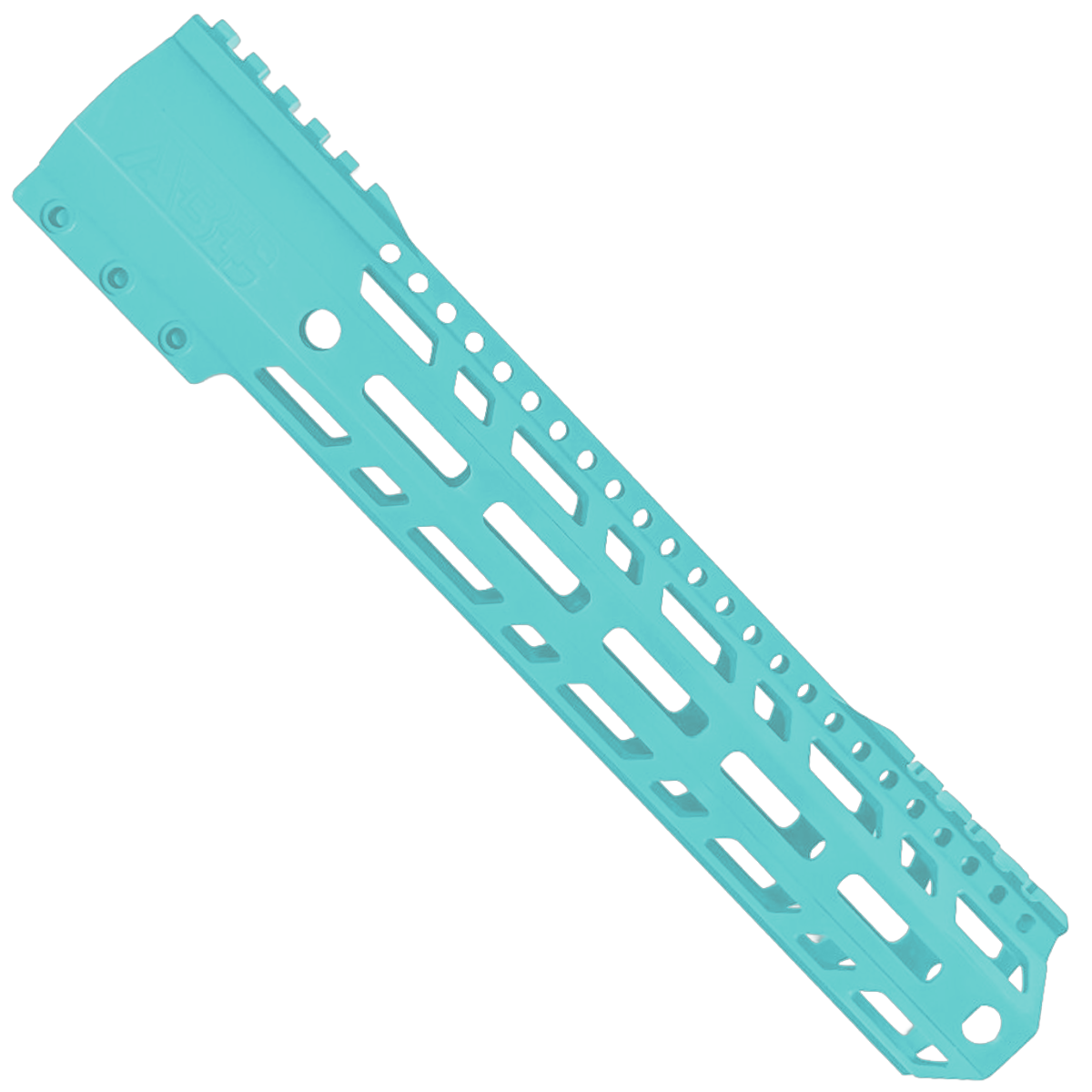 AR10 / LR .308 12" Custom Hybrid Top Cut MLOK Handguard D-Front - Robins Egg Blue
