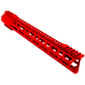 AR-10 / LR-308 DPMS Style Hybrid Top Cut Picatinny MLOK 15" C-Cut Handguard Rail System - Red