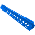 AR-10 / LR-308 DPMS Style Hybrid Top Cut Picatinny MLOK 15" D-Cut Handguard Rail System - Flame Blue