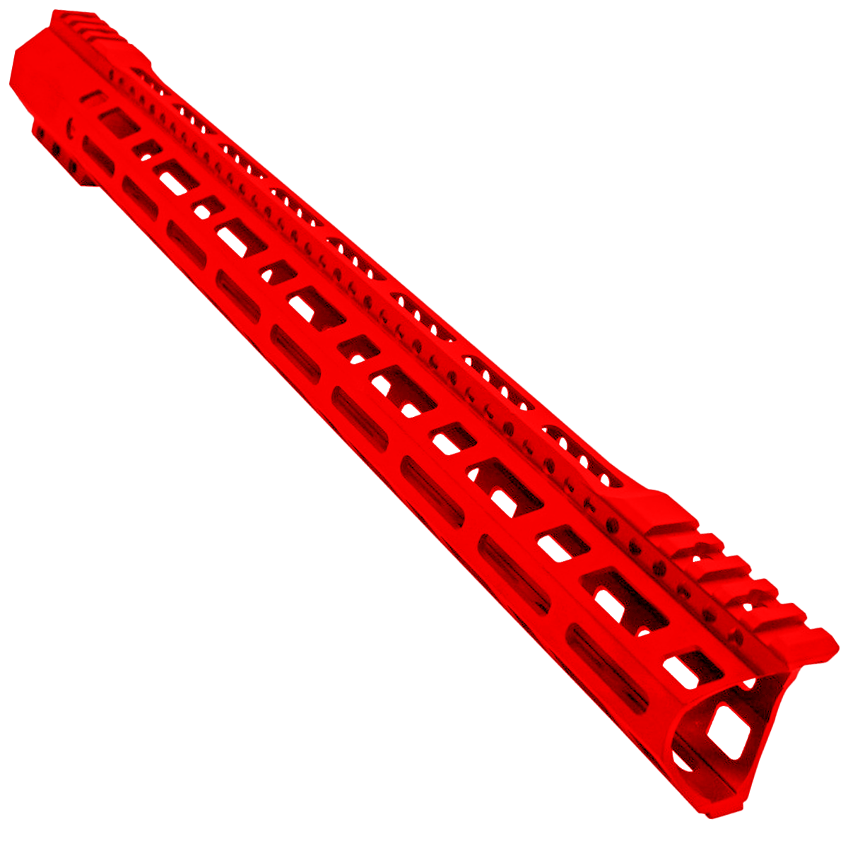 AR-10 / LR-308 DPMS Style Low Hybrid Cut MLOK 18" C-Cut Handguard Rail System - Red