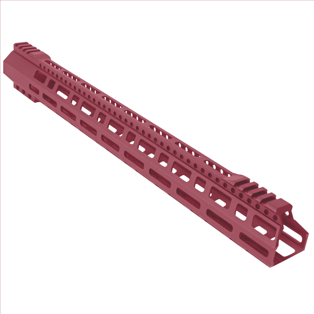 AR-10 / LR-308 DPMS Style Low Hybrid Cut MLOK 18" D-Cut Handguard Rail System - Cranberry Frost
