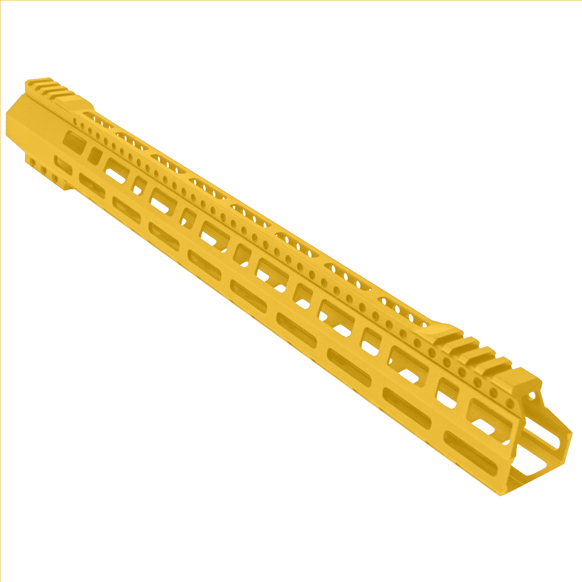 AR-10 / LR-308 DPMS Style Low Hybrid Cut MLOK 18" D-Cut Handguard Rail System - Gold