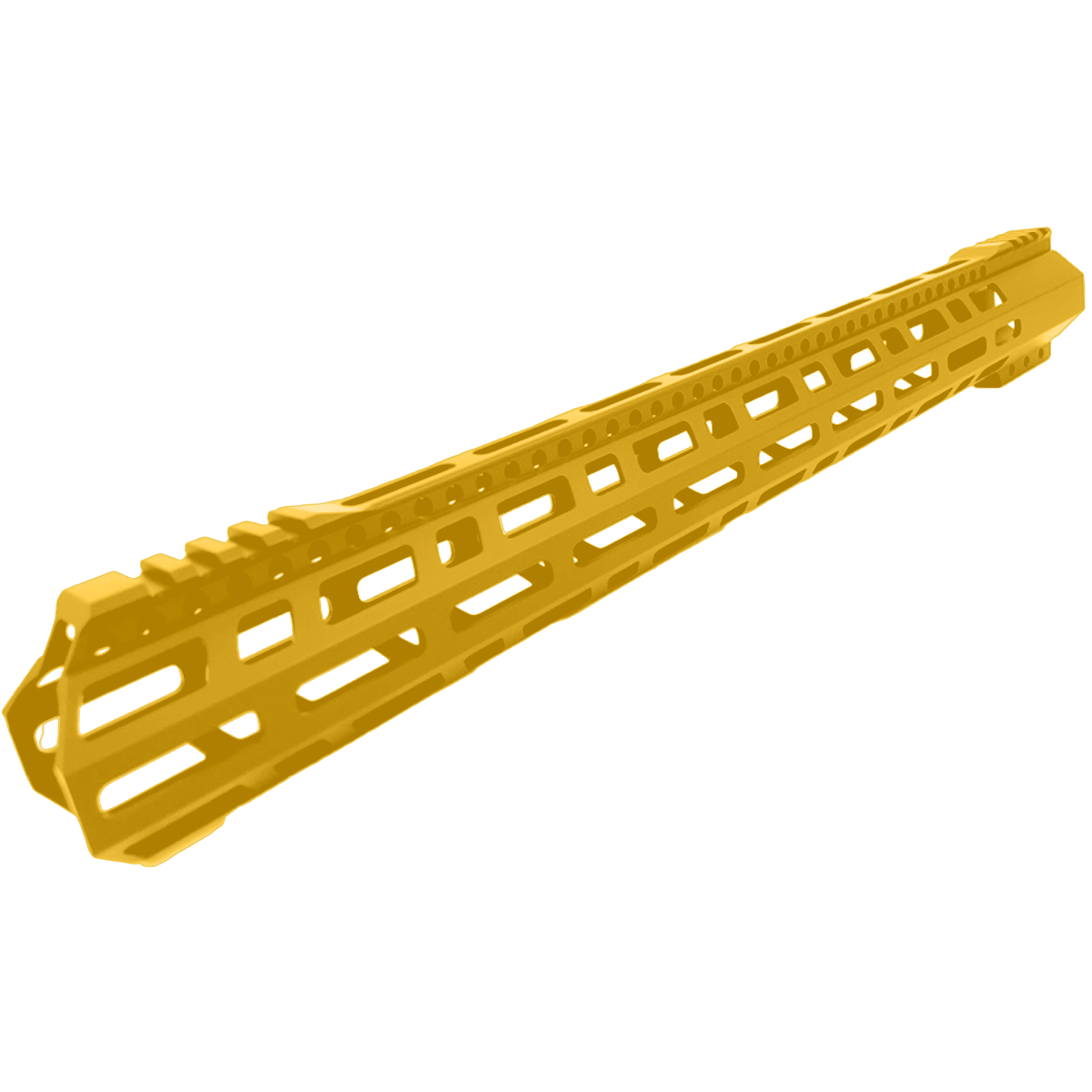 AR-10 / LR-308 DPMS Style Low Hybrid Cut MLOK 18" D-Cut Handguard Rail System - Gold
