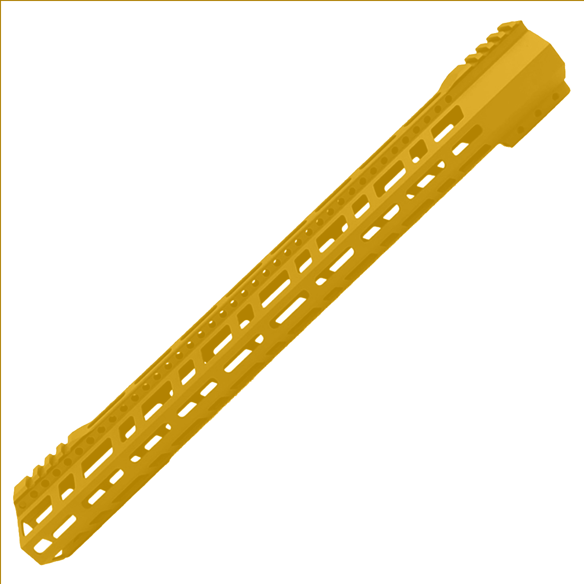 AR-10 / LR-308 DPMS Style Low Hybrid Cut MLOK 18" D-Cut Handguard Rail System - Gold