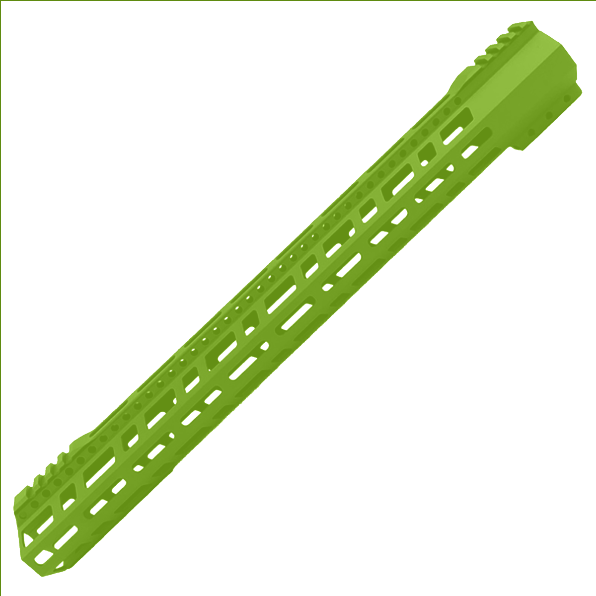 AR-10 / LR-308 DPMS Style Low Hybrid Cut MLOK 18" D-Cut Handguard Rail System - Zombie Green