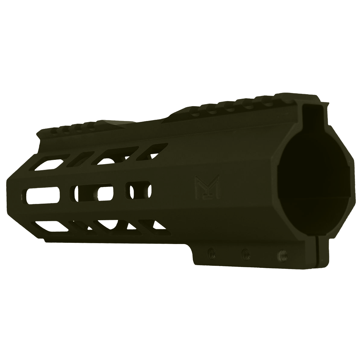 AR10 / LR .308 7" Custom Hybrid Top Cut MLOK Handguard D- Front - Magpul ODG
