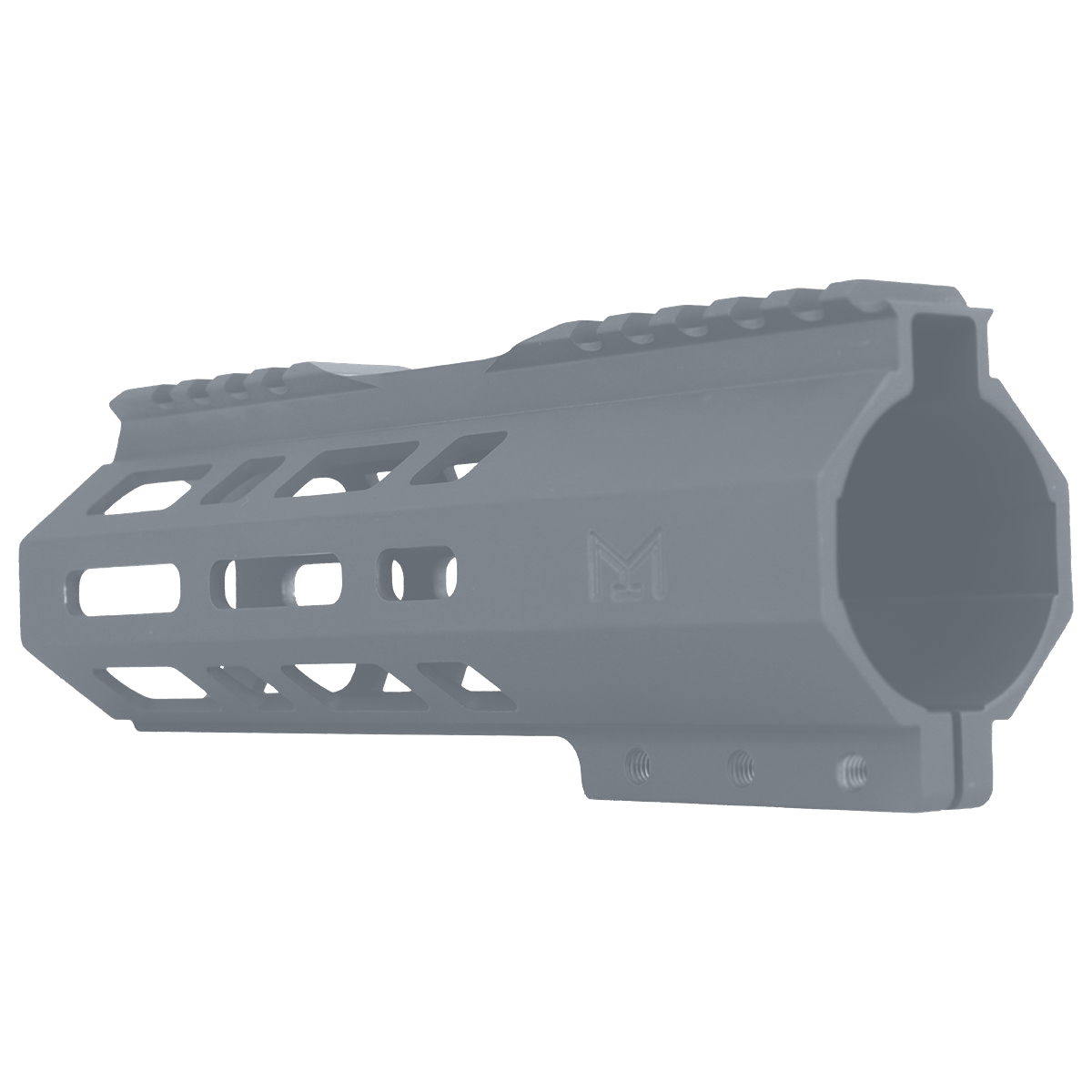 AR10 / LR .308 7" Custom Hybrid Top Cut MLOK Handguard D- Front -Sniper Grey
