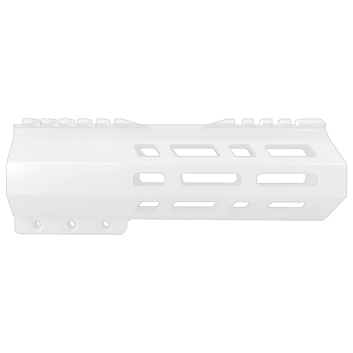 AR10 / LR .308 7" Custom Hybrid Top Cut MLOK Handguard D- Front -White