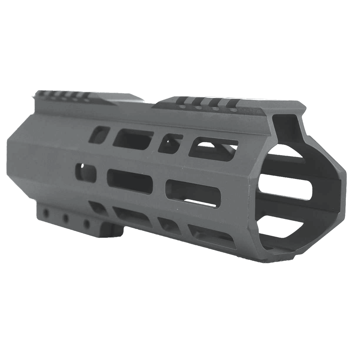 AR10 / LR .308 7" Custom Hybrid Top Cut MLOK Handguard D- Front -Tungsten