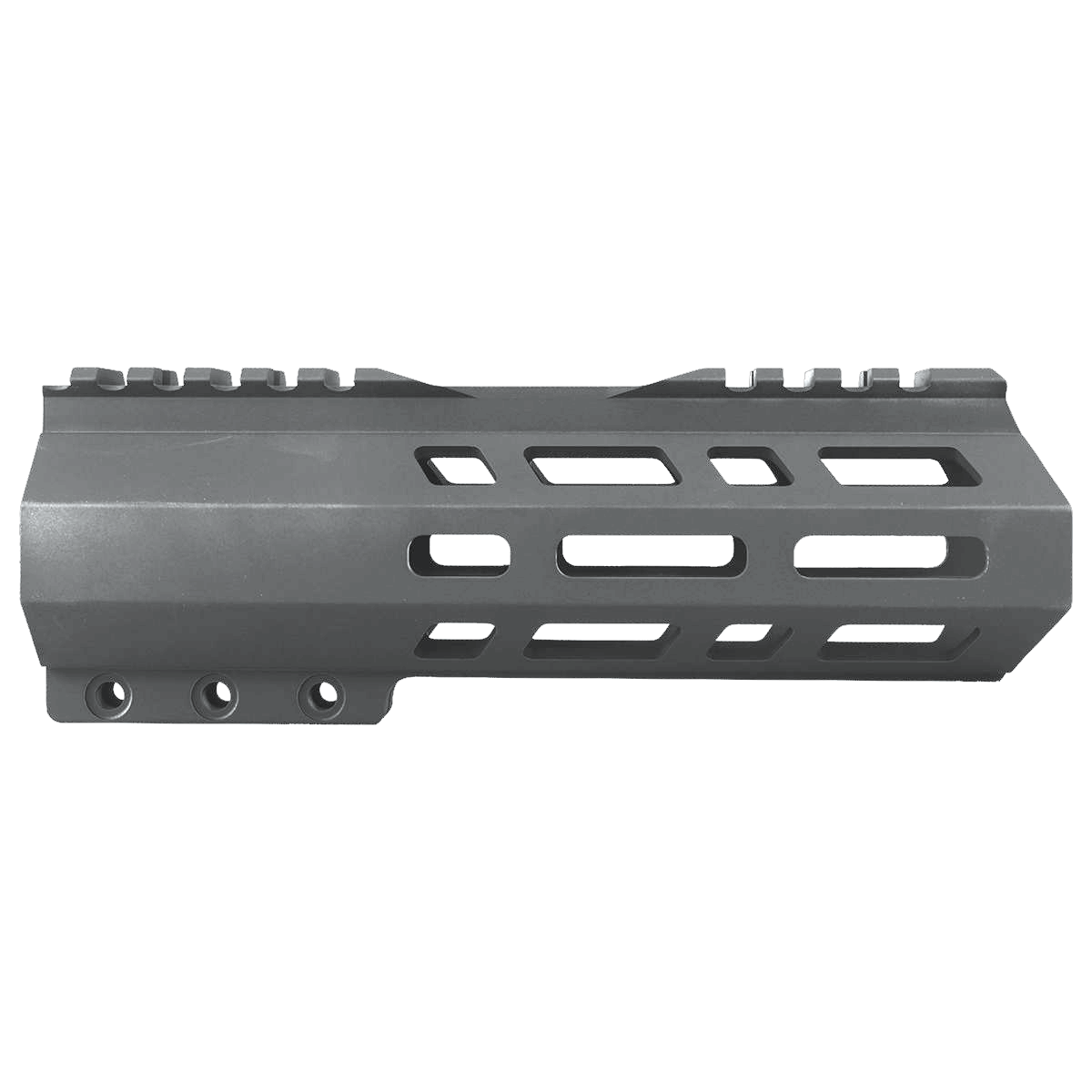 AR10 / LR .308 7" Custom Hybrid Top Cut MLOK Handguard D- Front -Tungsten