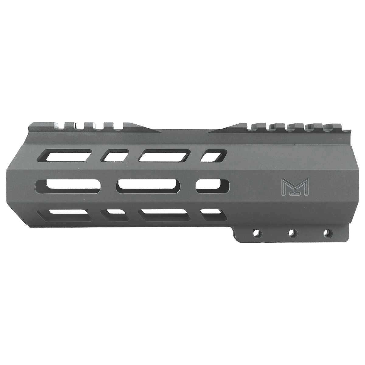 AR10 / LR .308 7" Custom Hybrid Top Cut MLOK Handguard D- Front -Tungsten