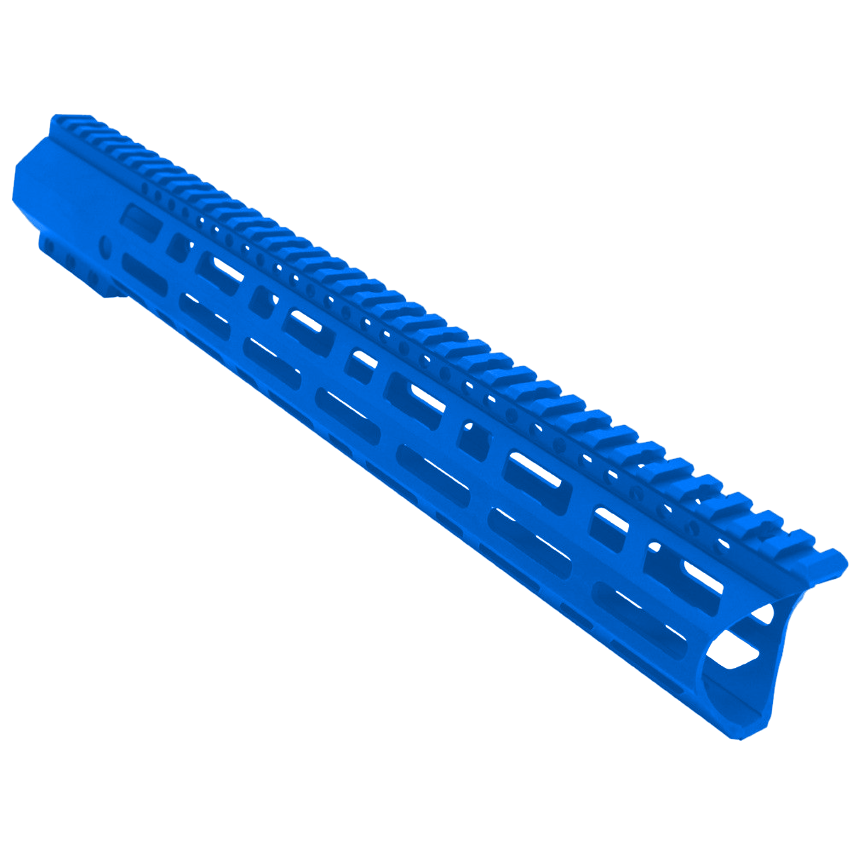 AR-10 / LR-308 DPMS Style Full Top Rail Picatinny MLOK 15" C-Cut Handguard Rail System - Flame Blue