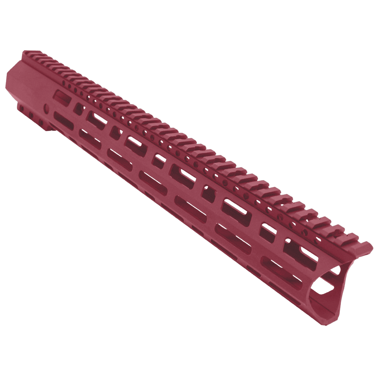 AR-10 / LR-308 DPMS Style Full Top Rail Picatinny MLOK 15" C-Cut Handguard Rail System - Cranberry Frost