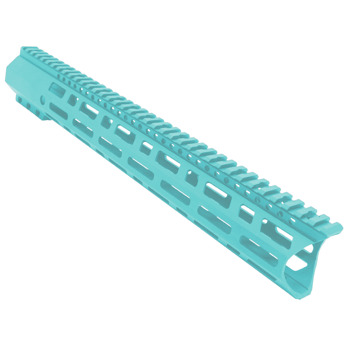 AR-10 / LR-308 DPMS Style Full Top Rail Picatinny MLOK 15" C-Cut Handguard Rail System - Robins Egg Blue