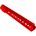 AR-10 / LR-308 DPMS Style Full Top Rail Picatinny MLOK 15" D-Cut Handguard Rail System - Red