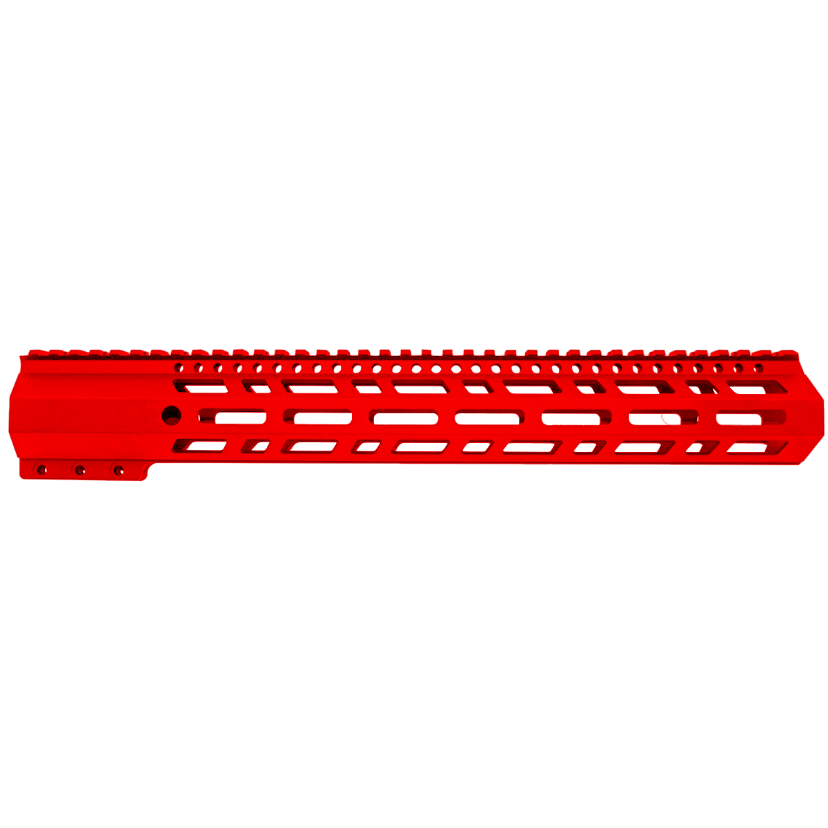 AR-10 / LR-308 DPMS Style Full Top Rail Picatinny MLOK 15" D-Cut Handguard Rail System - Red